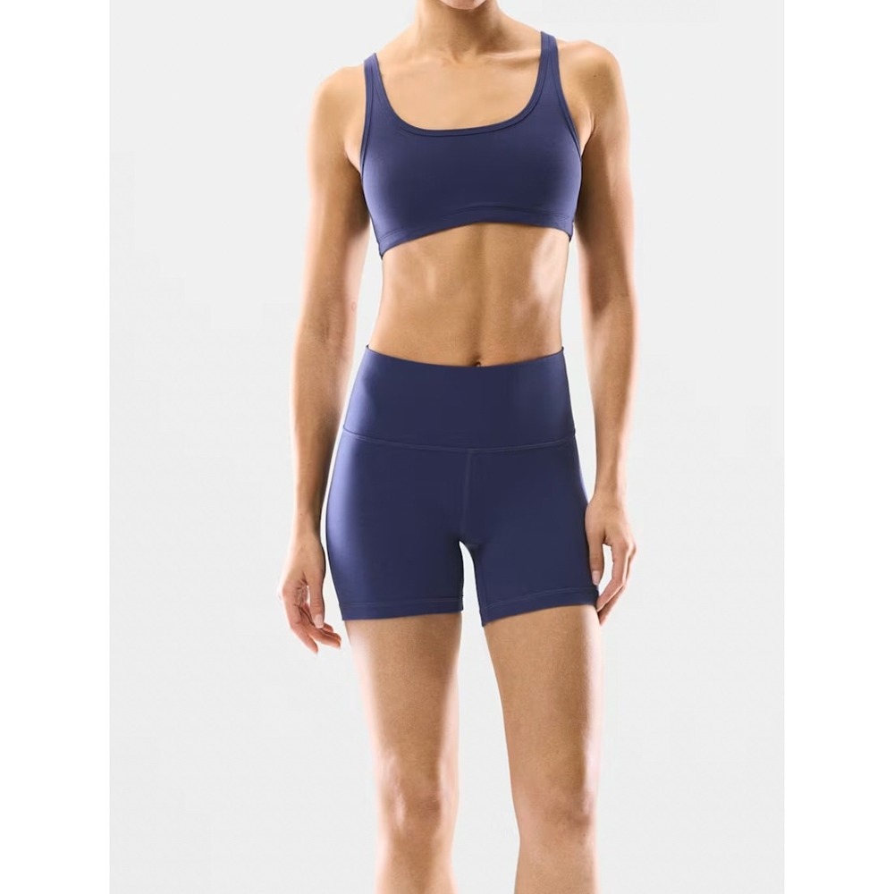 ARITZIA Golden Butter Cheeky Infinite Hi-Rise 5" Women 12 Navy Yoga Biker Short